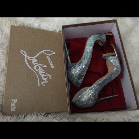 silver glitter red bottoms